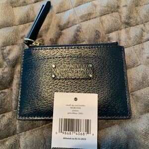 Kate Spade Jeanne Navy Small Zip Card Holder